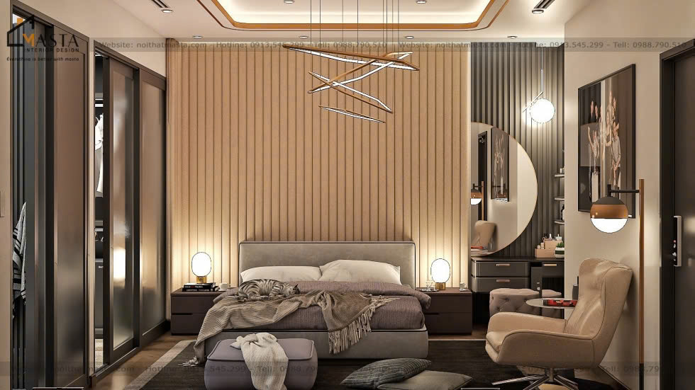 Nội thất phòng ngủ của chú Hòa